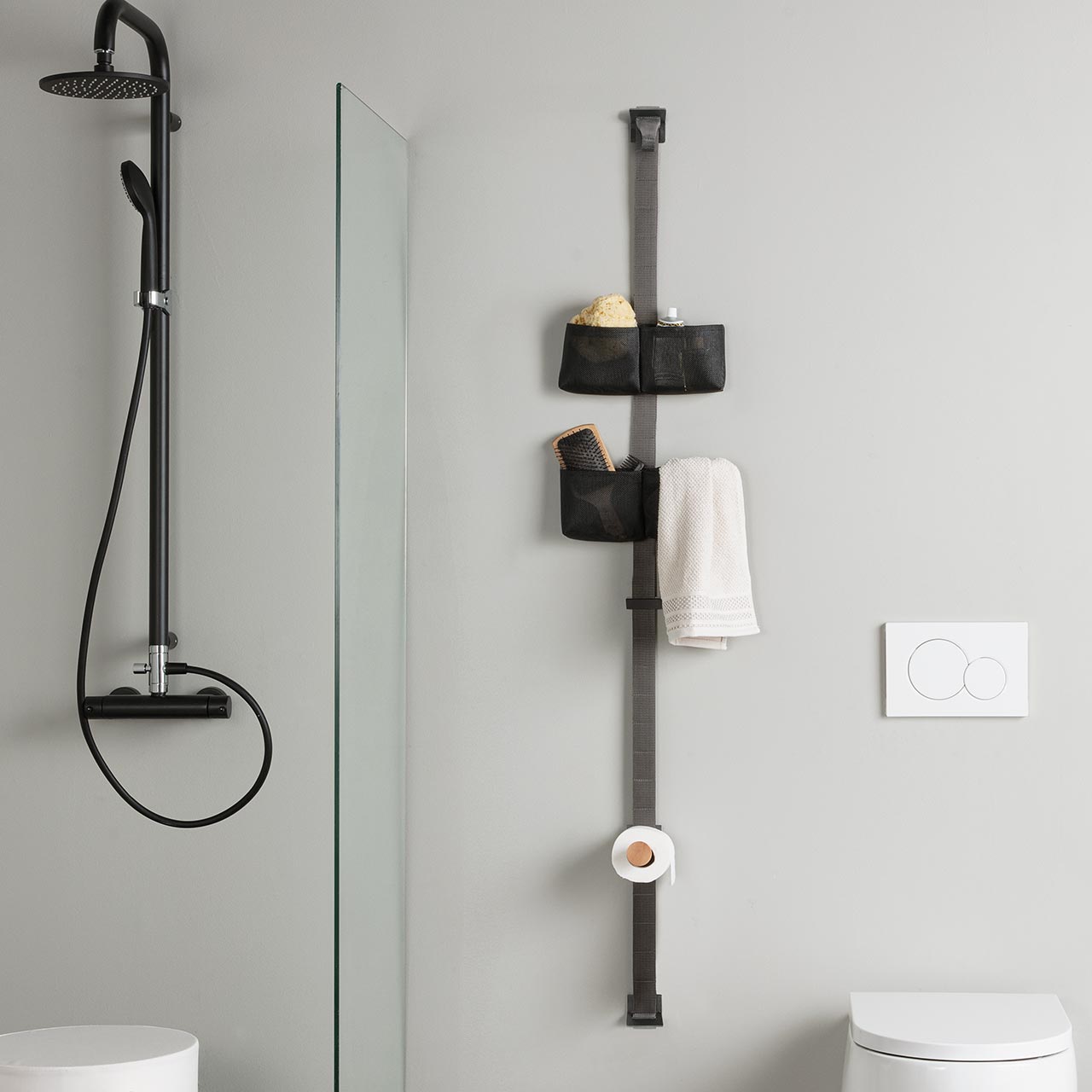 Porta oggetti di design a ventosa per la doccia - Tape Shower