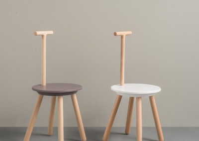 sgabello con schienale rung collection ever life design